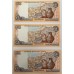 CYPRUS 2004 . ONE 1 POUND BANKNOTES . CONSECUTIVE TRIO . GEM UNCIRCULATED
